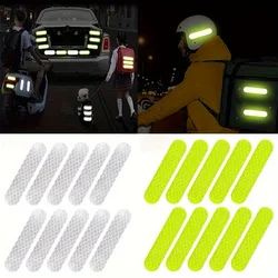 10X White Green Universal Safety Warning Reflective Stickers Car Motorcycle Helmet And Car Parts