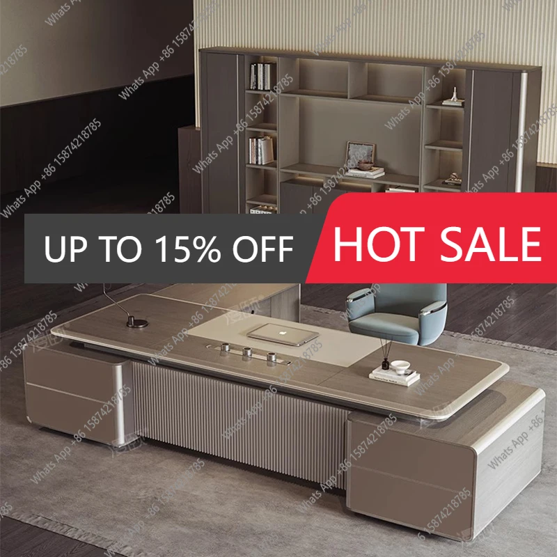 

S European Wooden Office Desk Computer Standing Bedroom Office Desk Decoration Luxury Multifunctional Tavolino Lounge Furniture