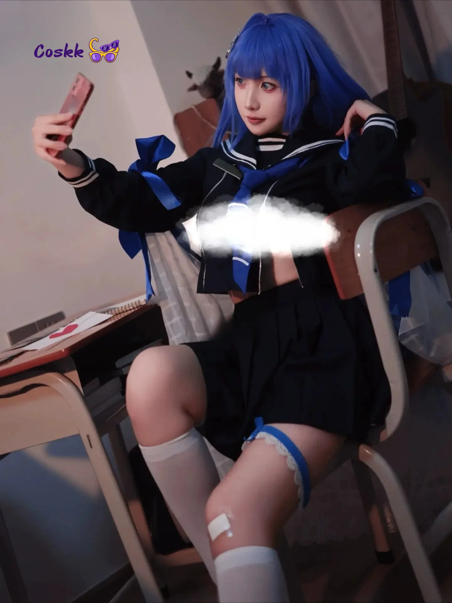 

Game NIKKE Arcana Cosplay Costume White Shirt Skirt JK School Uniform with Accessories Full Set for Women Theme Party