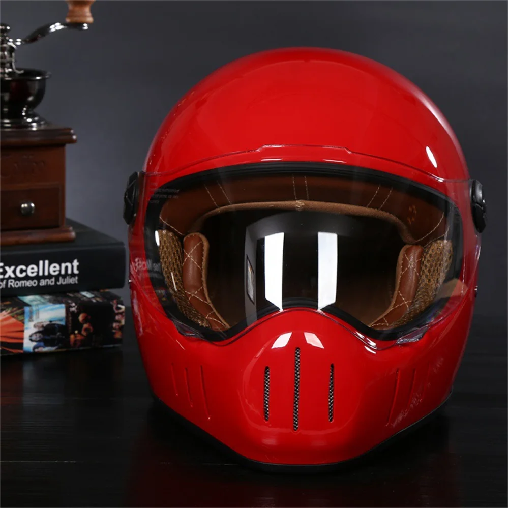 Latest Cafe Racer ABS Shell Cascos Motorcycle Helmet Racing Karting Motocross Capacetes Moto Street Bike Riding Safety Helmet