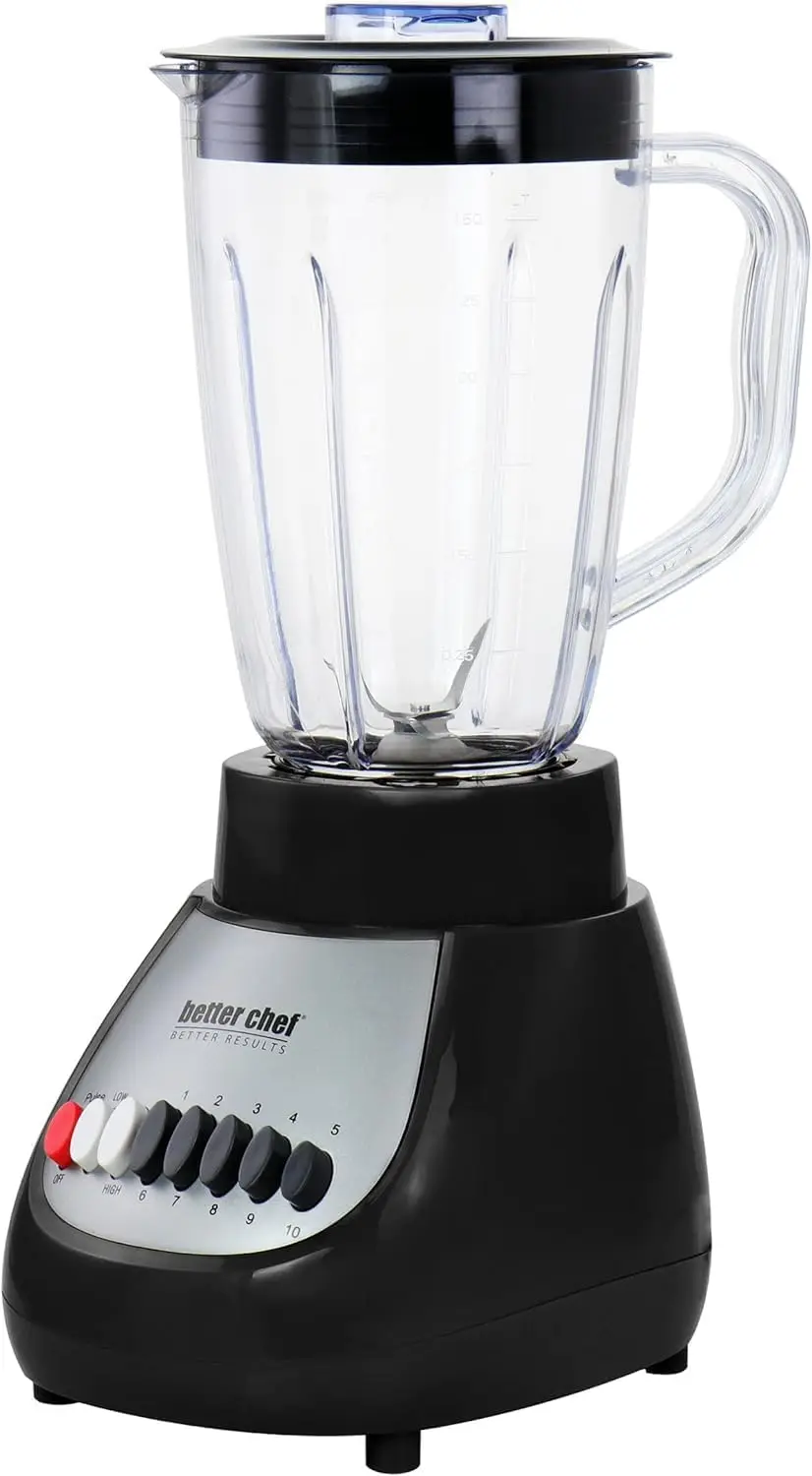 

Better Chef 10 Speed 350 Watt Glass Jar Blender in Black