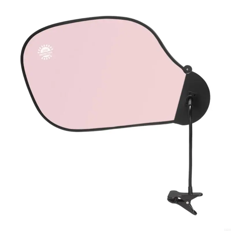 XXFE Side Sun Shade Panel for Pram Use with Clip On Mount, Flexible Arm, and Mesh Coverage for Walks and Outdoor Travel