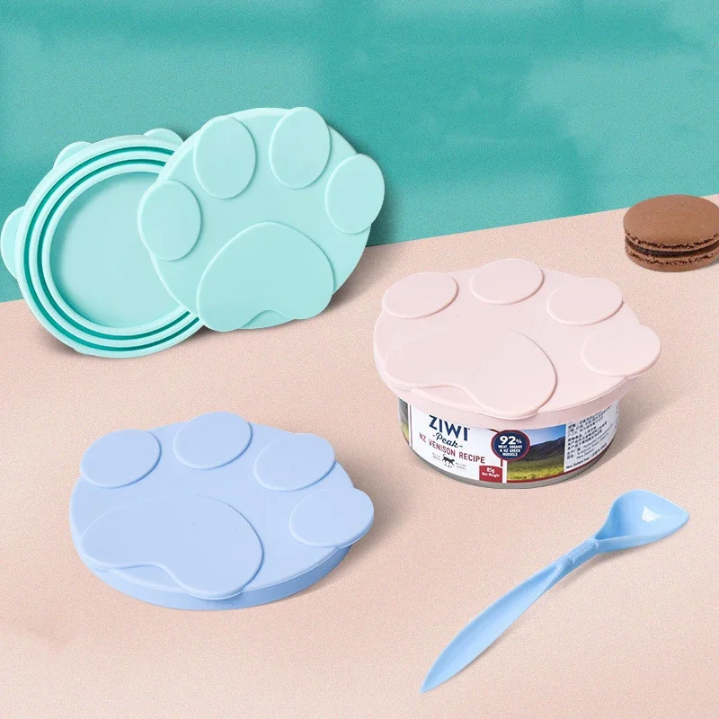 Portable Silicone Dog Cat Canned Lid Pet Food Cover Storage Fresh-keeping Lids