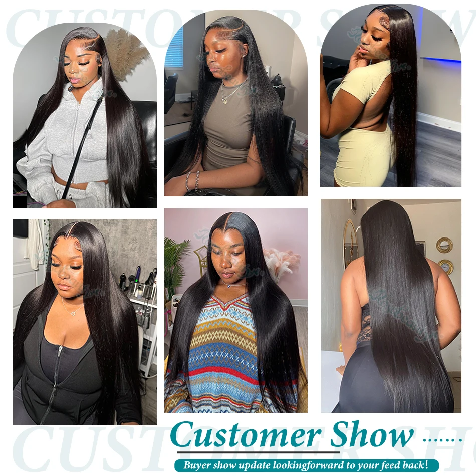 Wear Go 100 pelucas de cabello humano sin pegamento frente de encaje HD 13x6 Frontal 40 pulgadas trenzado medio hueso brasileño recto 250 densidad Pre P