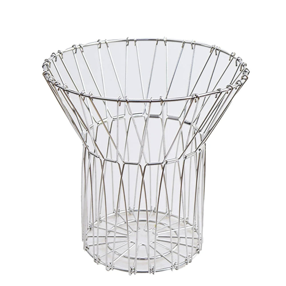 Multifunctional Folding Stainless Steel Variety Fruit Basket Gadget Hollow Fruit Basket Storage Basket