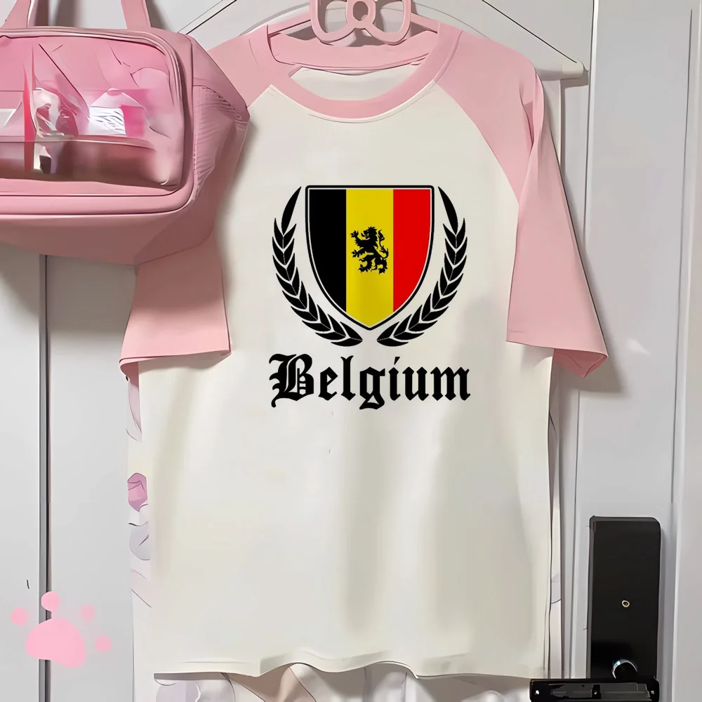 

Belgium top women pattern comic manga tshirt female graphic Japanese harajuku clothing