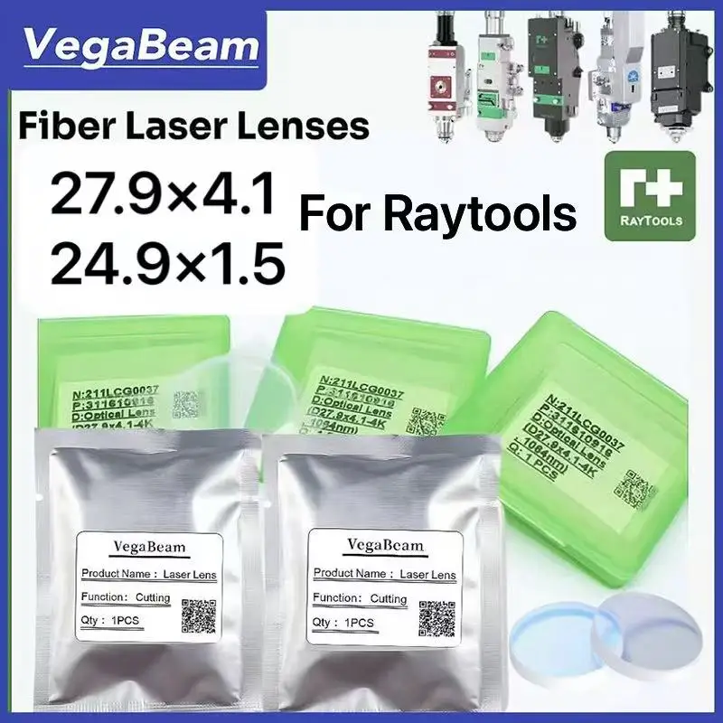 

Raytools Original Laser Protective Lens 27.9x4.1mm 4KW Protective lens 24.9x1.5mm 4KW For Raytools Fiber cut machine Head clean