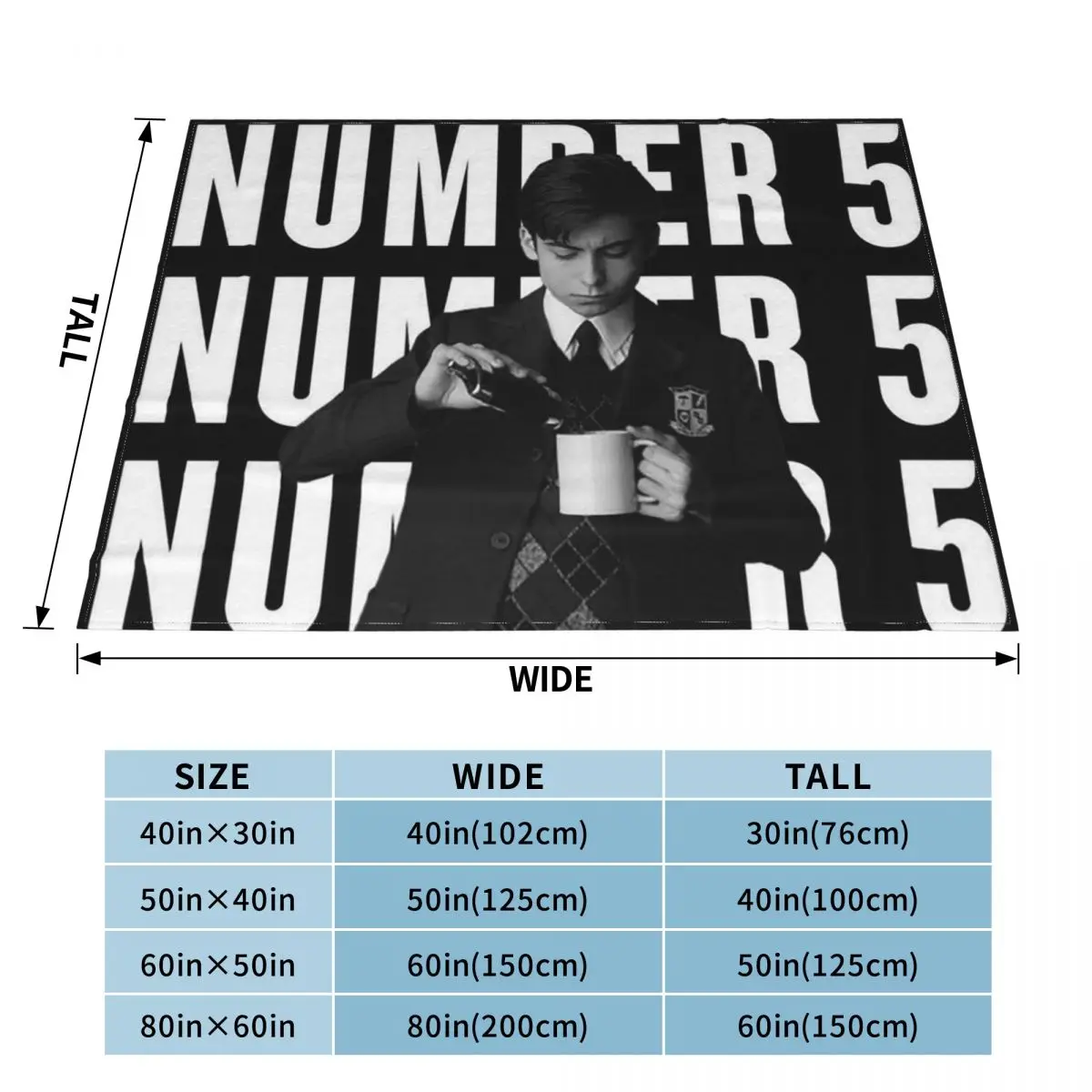 Umbrella Academy I Know I'm Better Than You Number 5 Blankets Soft Warm Flannel Throw Blanket Plush for Bed Living room Travel