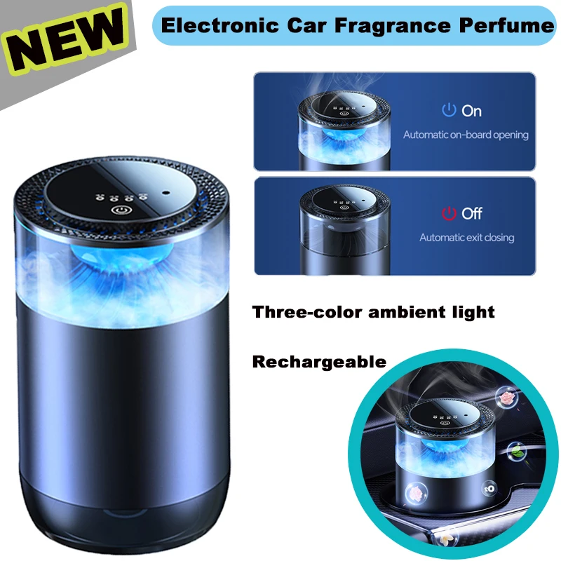 

Smart Car Air Freshener Car Fragrance Diffuser Automobile Rechargeable Air Freshener Car Interior Deodorizer with Ambient light