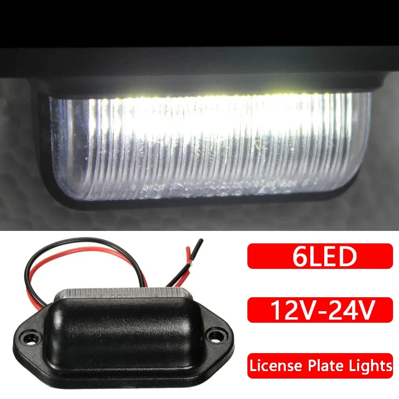 

6 LED Car Truck License Plate Lights Universal License Taillight for Auto Trailer Motorcycle Van Boat Side Lamp Car Accessories