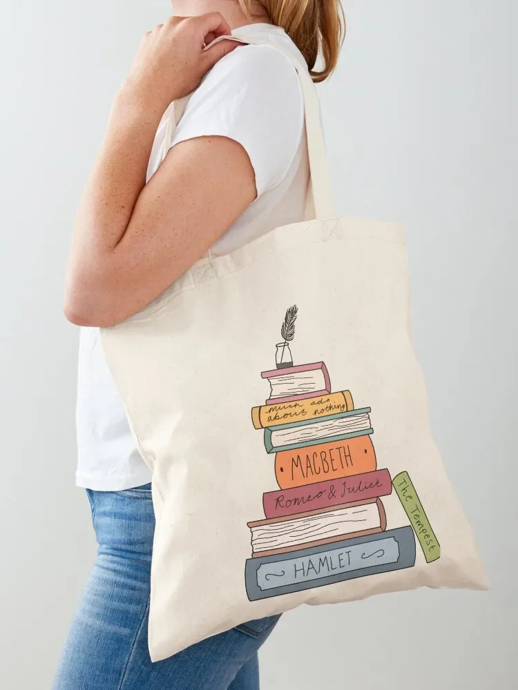 Shakespeare book stack Tote Bag Custom bag supermarket folding bag