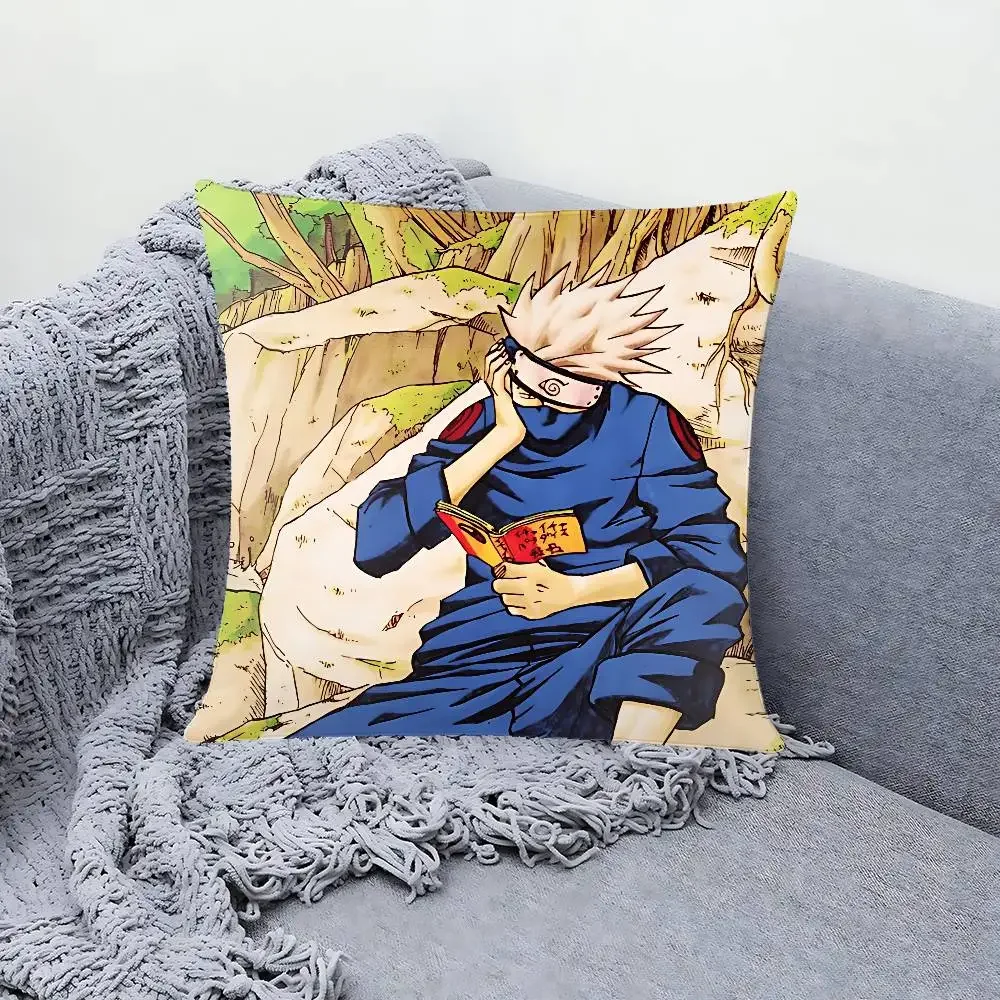 Kakashi Hatake Pillow Case Sofa And Living Room Decorative Cushion Covers Dust-proof And Mite-proof Invisible Zipper