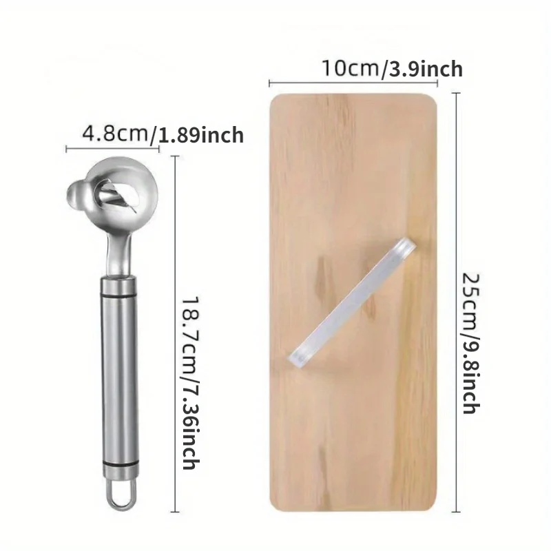 

1SET Stainless Steel Handmade Noodle Cutter for Restaurant-Quality Noodles Household Novice Knife Cutting Pasta Tool