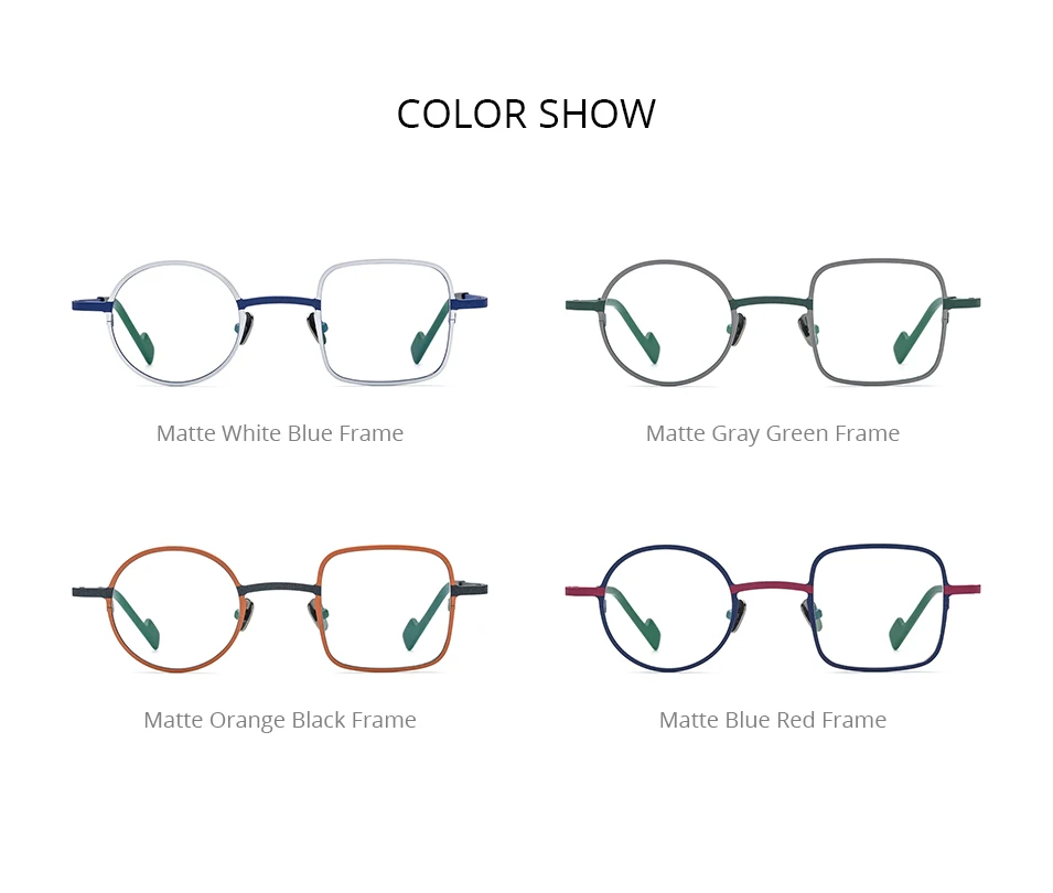FONEX Reines Titan Brille Rahmen Frauen 2025, Neue Mode Marke Design Unregelmäßige Brillen Männer Ultraleicht Japanische Brillen 85801 – Detail 17