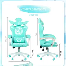 Pink Cartoon Girl Gaming Office Chair #2