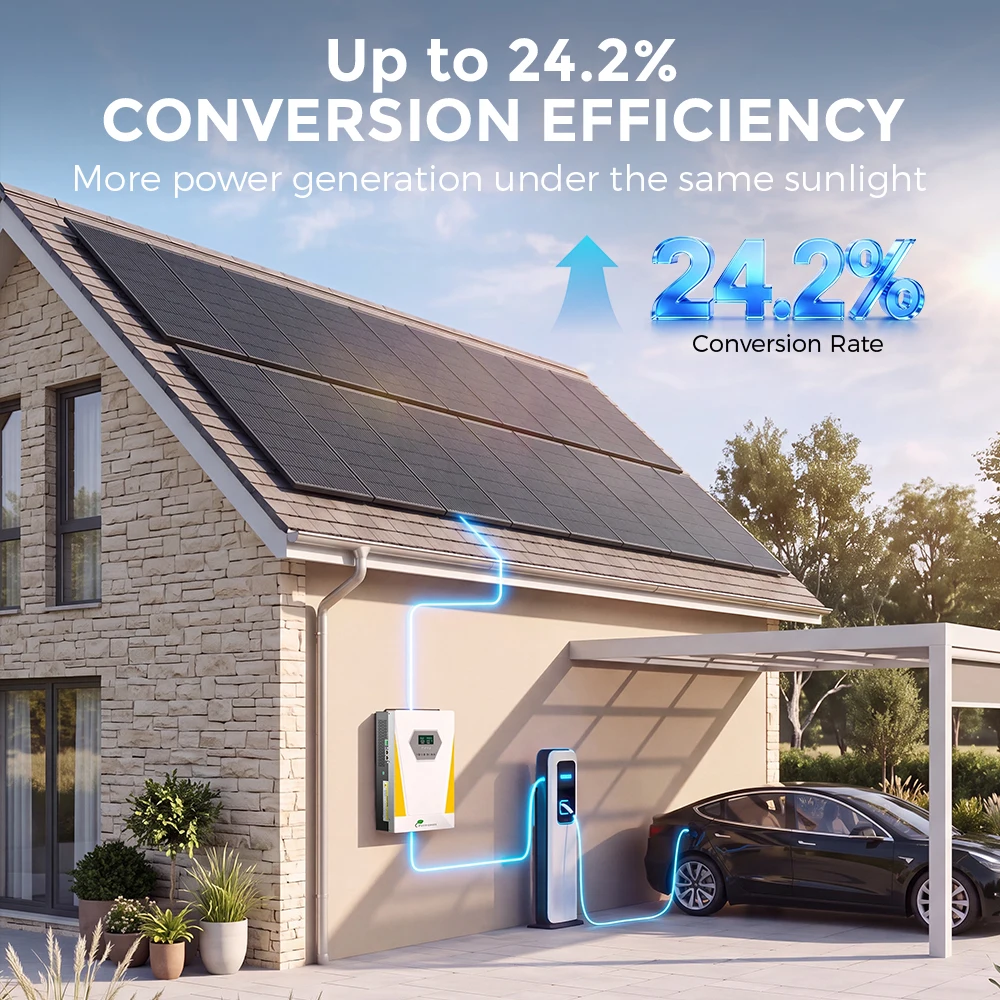 RVPOZWER 高耐久性ソーラーパネル 18BB N型単結 - Solar Panel 200W のレビューと価格