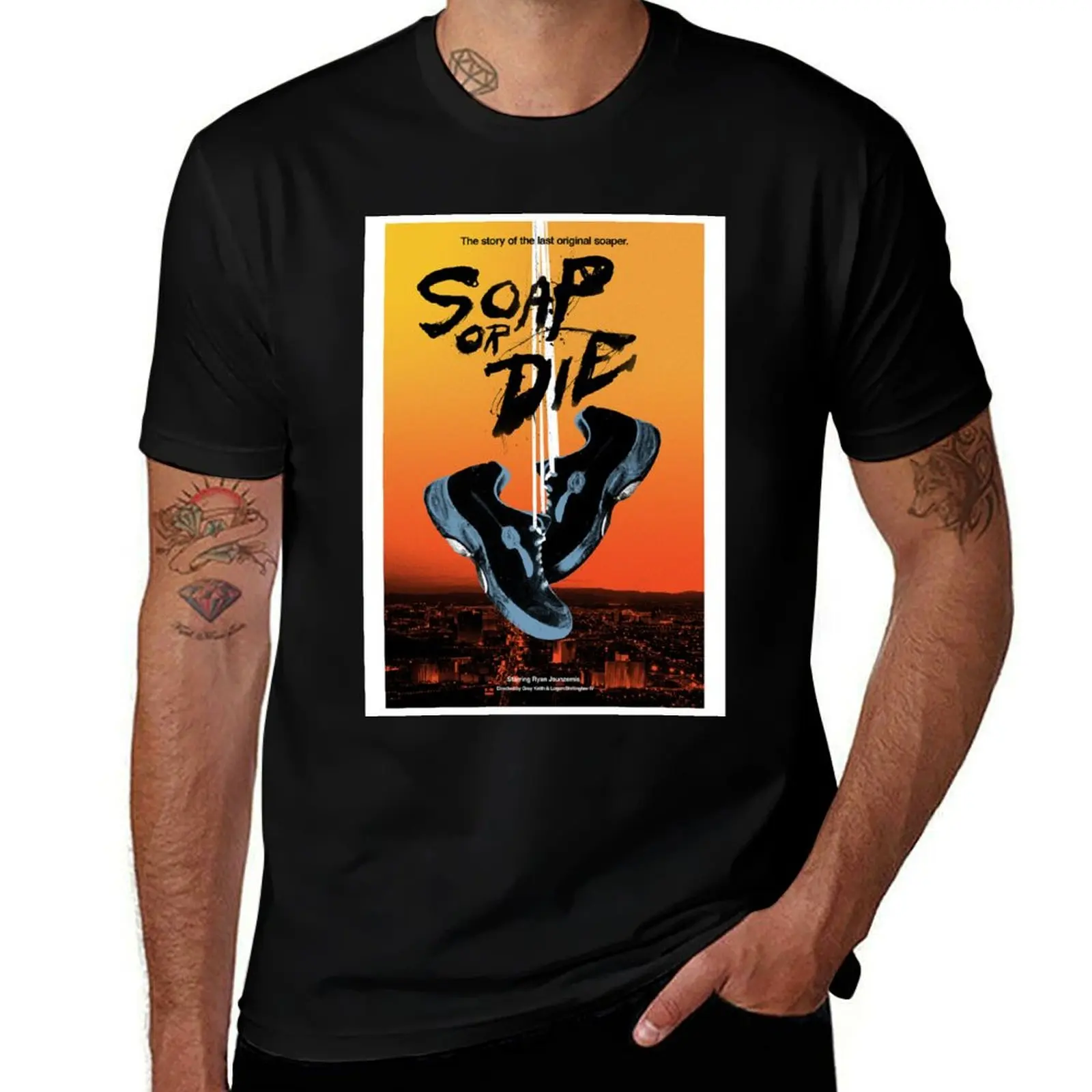 

RYAN JAUNZEMIS SOAP OR DIE Movie Poster T-Shirt t shirts for man graphic vintage t shirt for man 100 percent cotton T-Shirt