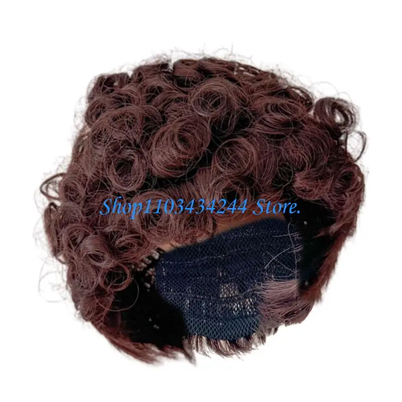 

G2TC Baby Photoshoots Hat Cosy Headwear Curly Hairpiece Simulation Hair Accessory