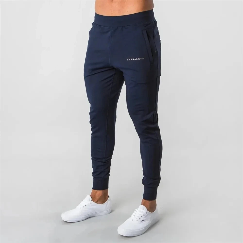 ALPHALETE Style Mens Brand Jogger pantaloni sportivi uomo palestre allenamento Fitness pantaloni in cotone maschile Casual Fashion Skinny Track Pants