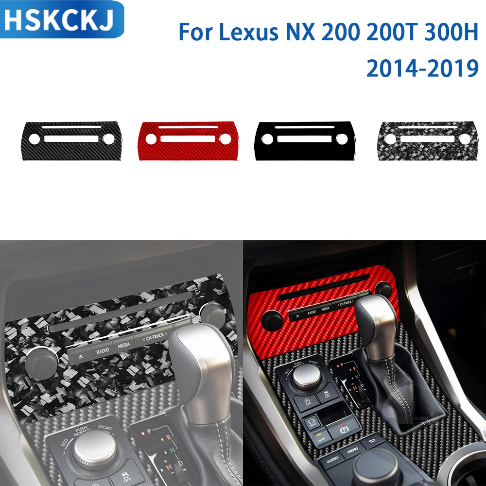 

For Lexus NX 200 200t 300h 2014-2019 Car Accessories Carbon Fiber Interior Central Console CD Panel Trim Sticker Modification