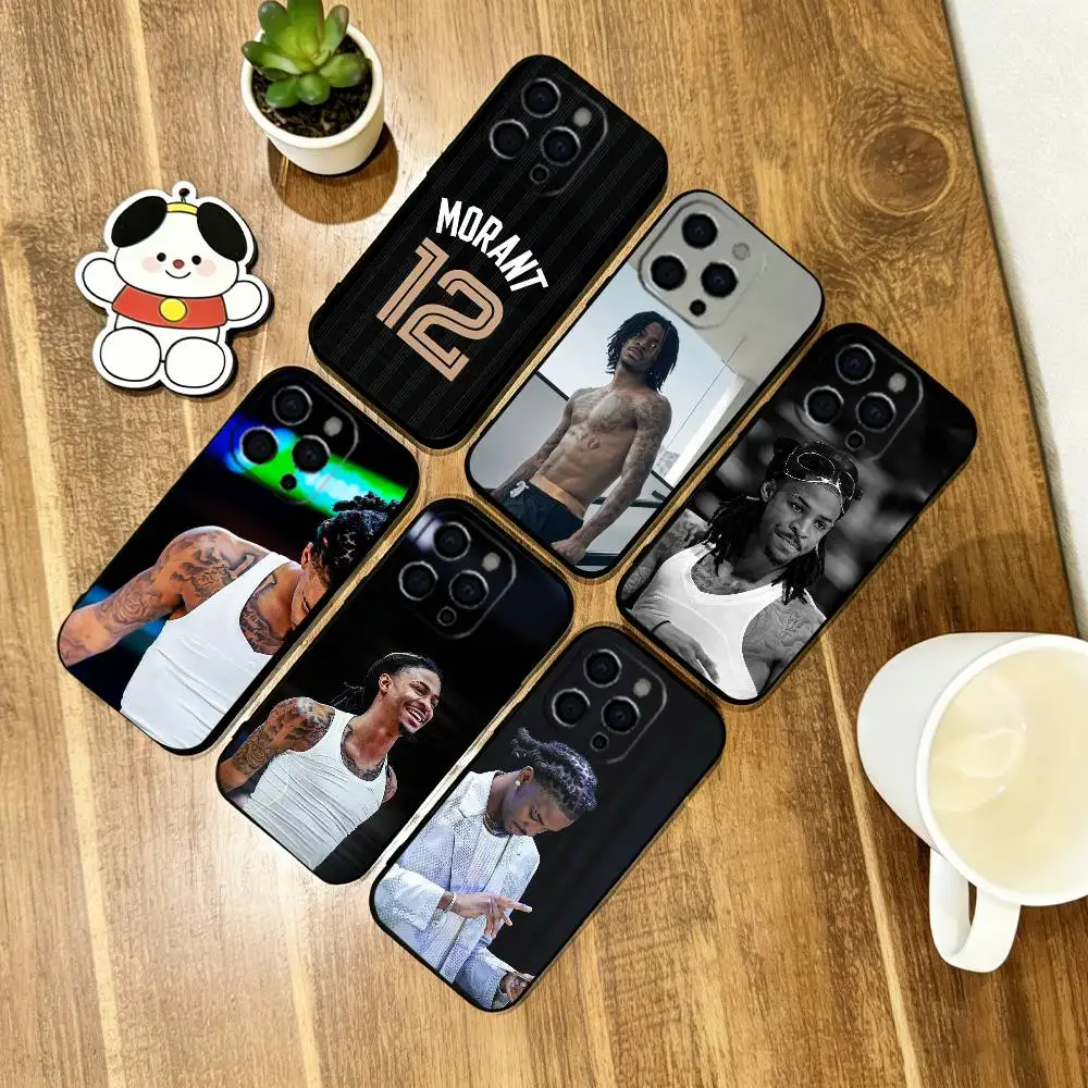

Ja Morant Phone Case Soft Silicone black For IPhone 17 16 15 14 13 12 11 X XR Plus Pro Max Plus