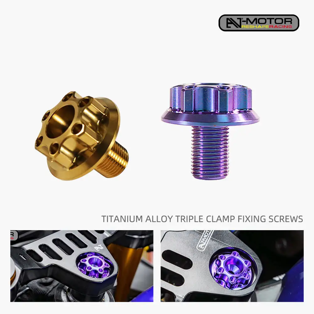 

AJ-MOTOR Motorcycle Triple Clamp Fixing Screws Steering Stem Bolt for Yamaha YZF-R3 2019-2025