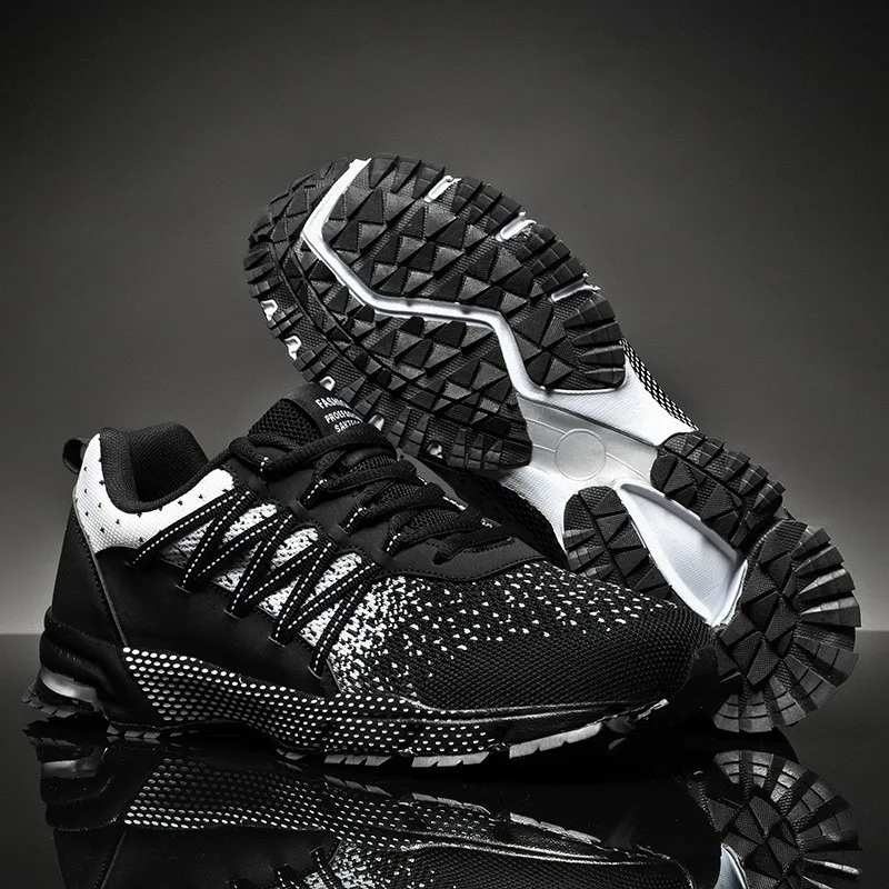 メンズ産業用保護安全靴-スチールトゥ-エアクッションソール-耐衝撃-耐穿刺-作業靴-軽量