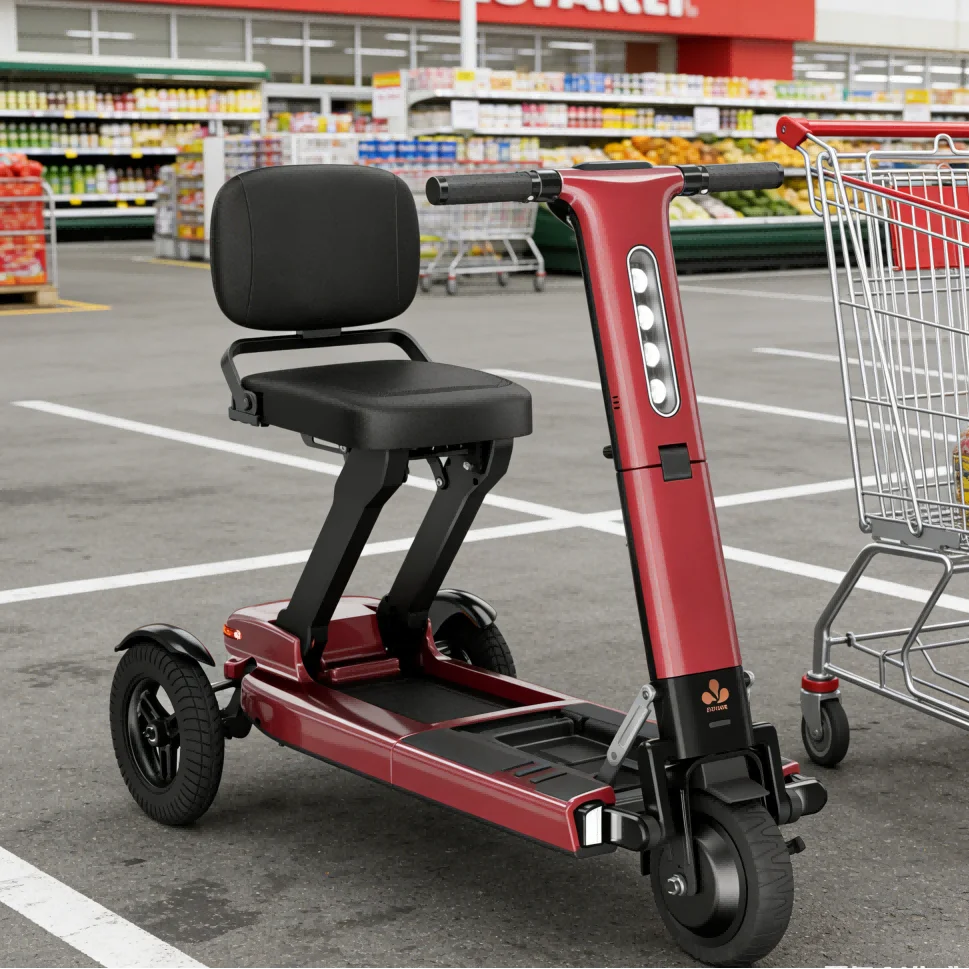 Zuowei ZW501 Elderly Mobility Rehabilitation 3-Wheel Folding Electric Scooter Brushless Motor Aluminum Alloy Frame 36V Battery