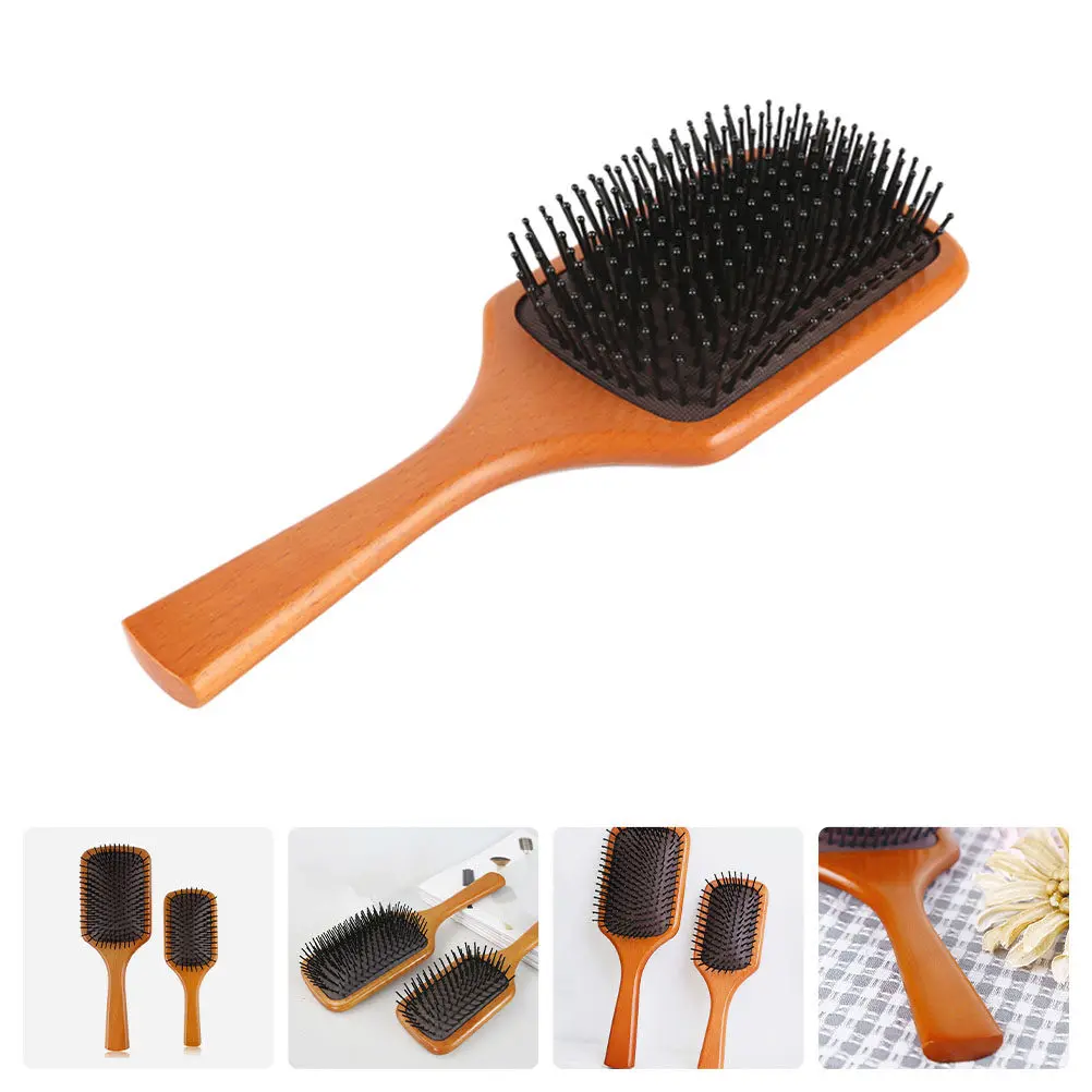 

Wooden Paddle Comb Airbag Hairbrush Scalp Massage Detangling Brush Female Hair Styling Tool Comfortable Portable Hair Comb