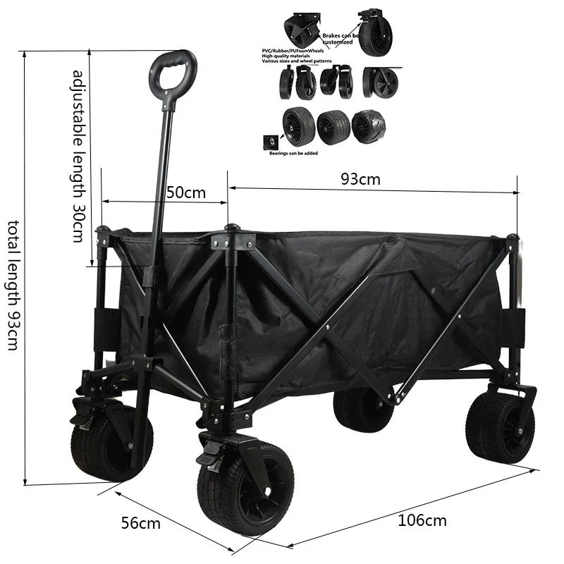 OEM Outdoor Portable Collapsible garden Folding Wagon Camping Folding Wagon