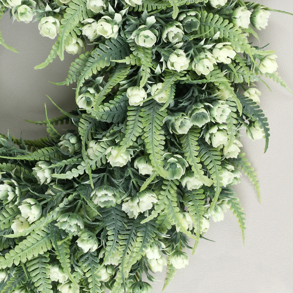 

Artificial Wreath 6 inch Plastic Hanging Floral Wreath Decor Pendant for Door Front Floral Valentine Spring Layout