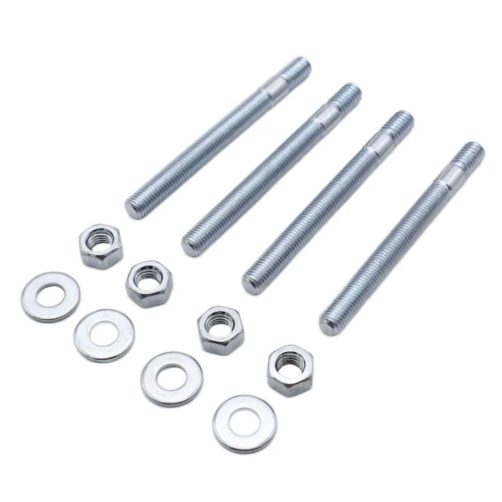 75mm Iron Carburetor Mounting Kit Carb Studs Coarse Fine Thread Hardware for Universal Engine Aluminum Cast Iron Intake