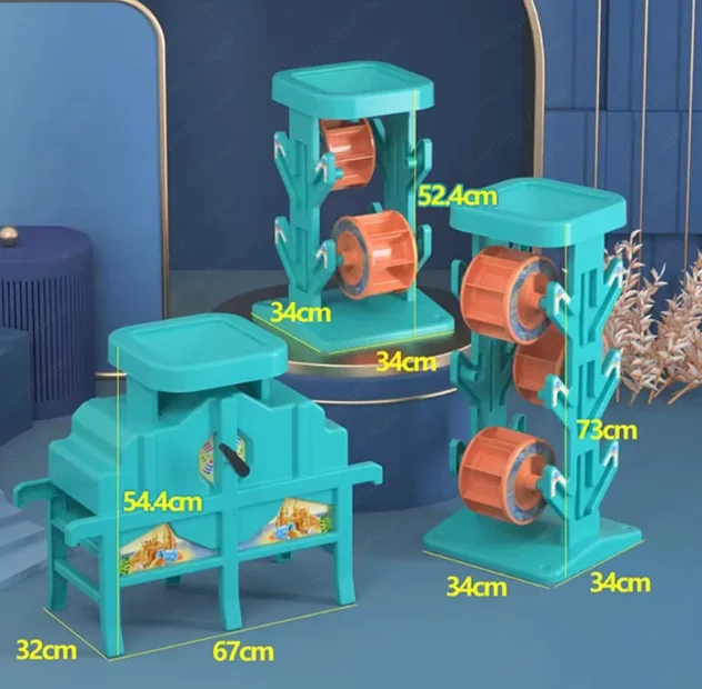 Playground Sand Pool Toys Ceramic Sand Wood Toys Large Double Layer Three Layers Large Hourglass Big Windmill Naughty Fort