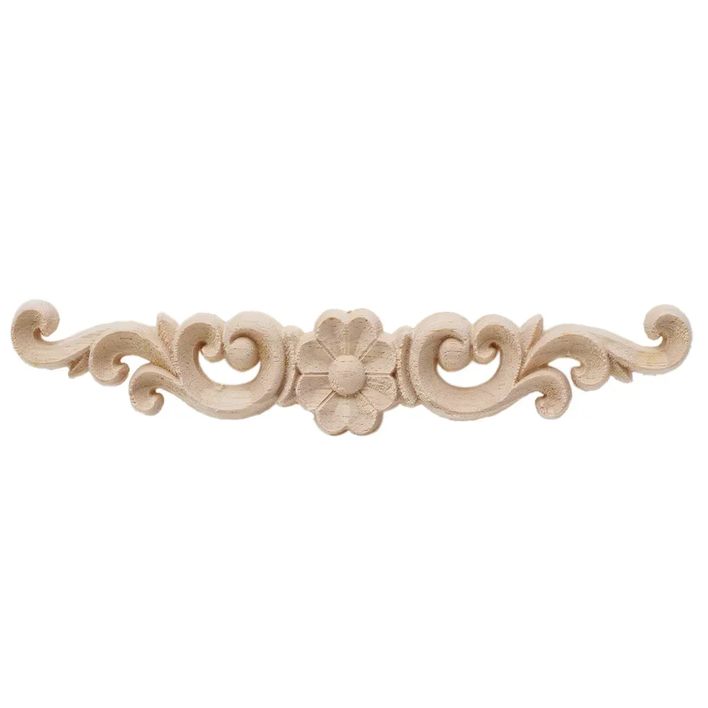 Horizontal Decals Applique DIY Decor European Style Classical Flavor Furniture Mouldings Solid Wooden Carved Exquisite Patterns