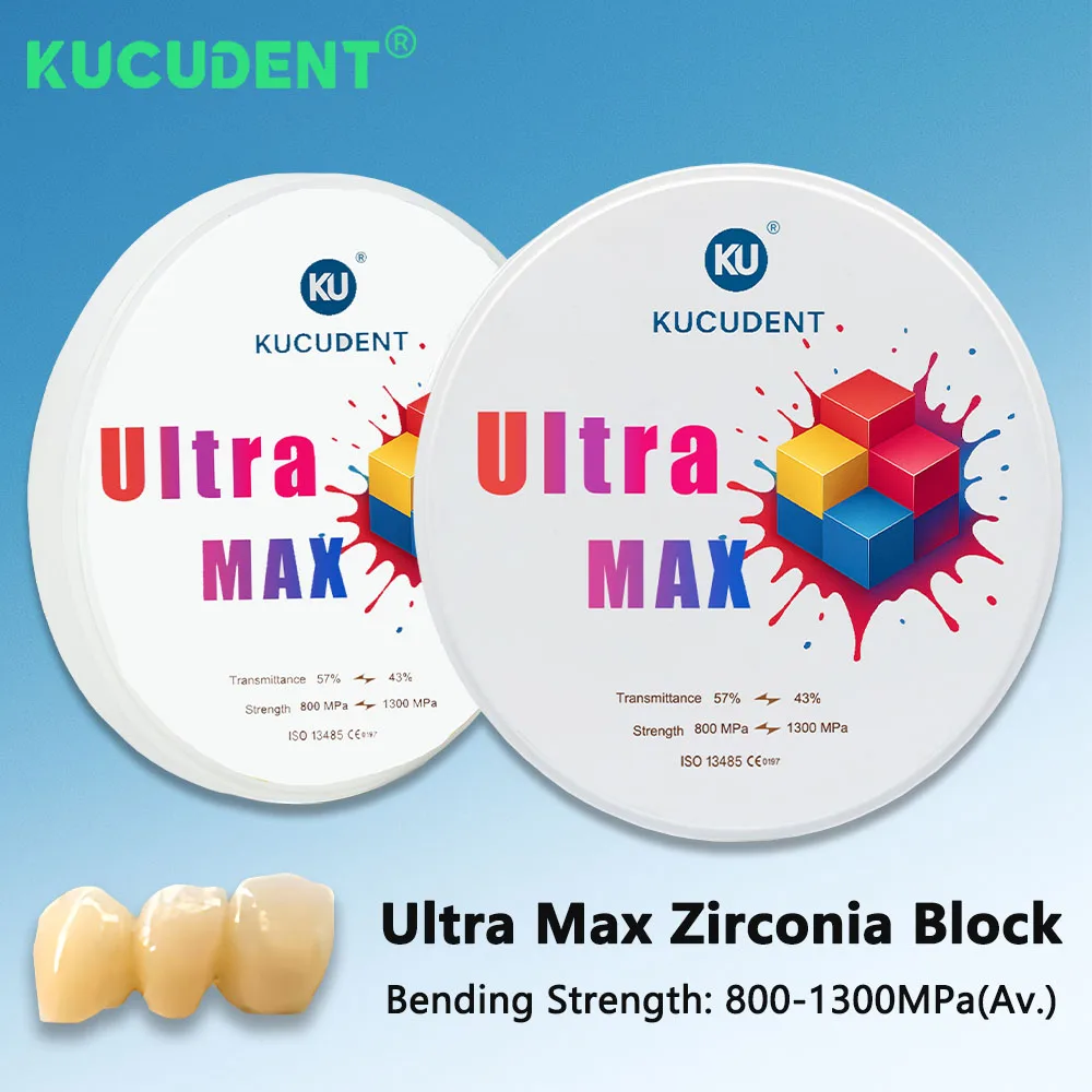 

Ultra Max Multilayer Dental Zirconia Blocks Disc 14/16/18mm Open CAD/CAM 98mm Dentist Lab Restoration Tools Repair Materials