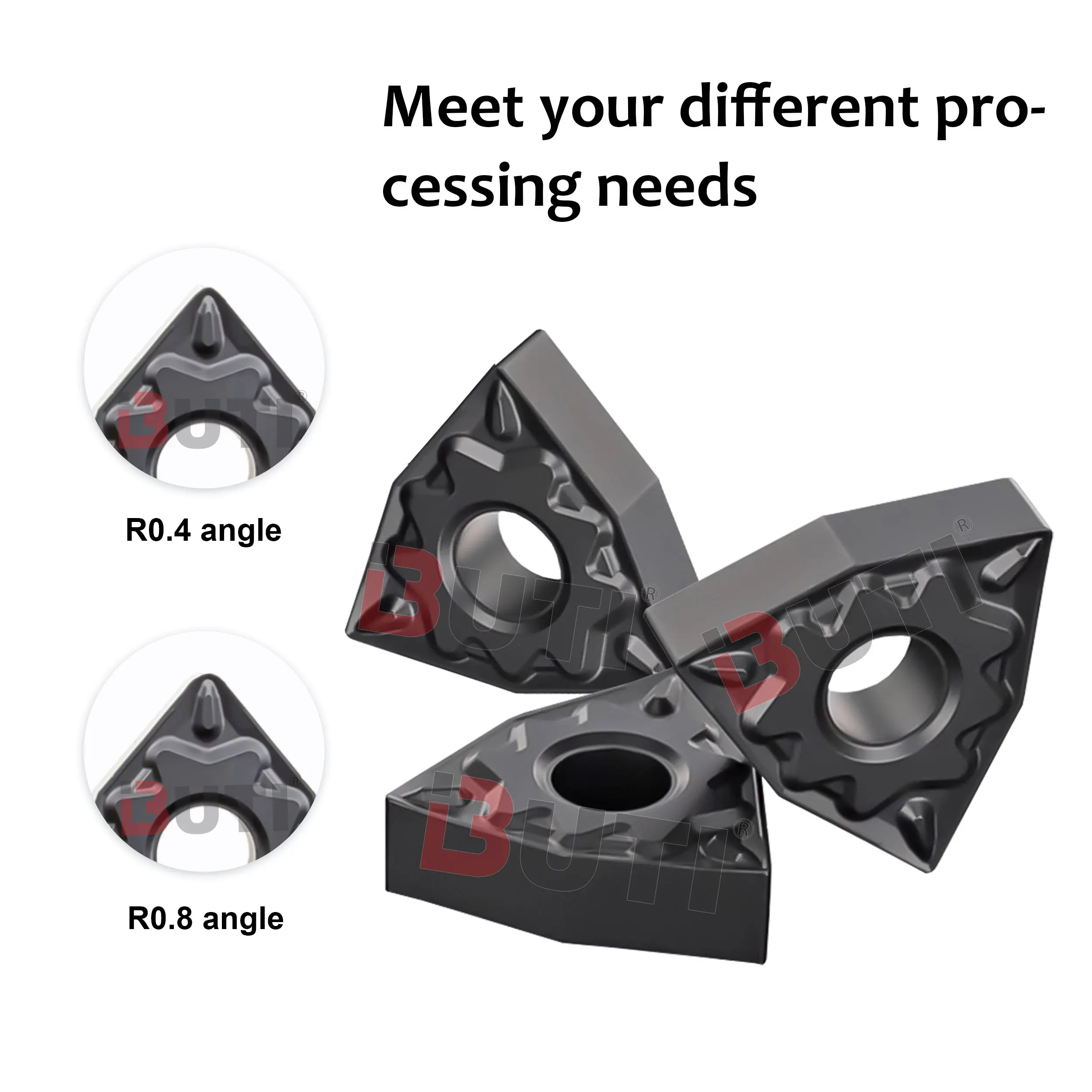 مخرطة CNC قطع إدراج WNMG080404 WNMG080408 WNMG080412 TM L-S R-S HQ CQ PR فتحة نوع تعديل مكونات معالجة إدراج