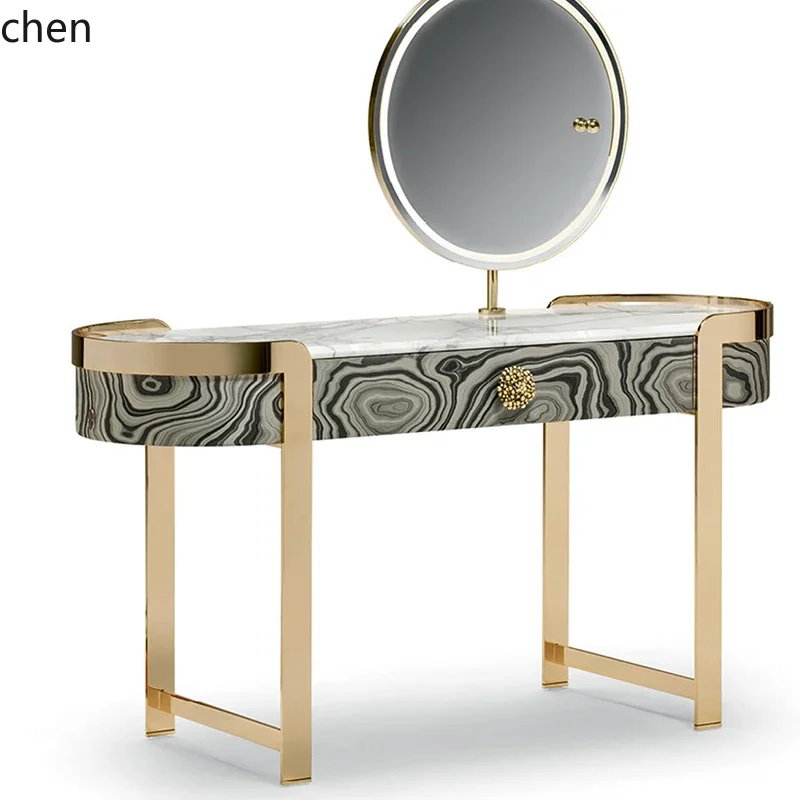 

YFY marble countertop bedside table modern light luxury designer Doris bedroom