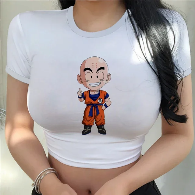 Crop Top Women Vegeta Anime Clothing Y2k Goku Fashion Tops Sexy Cool Harajuku Koszulki damskie Lato 2024 Dragon Ball Z Shirt Z