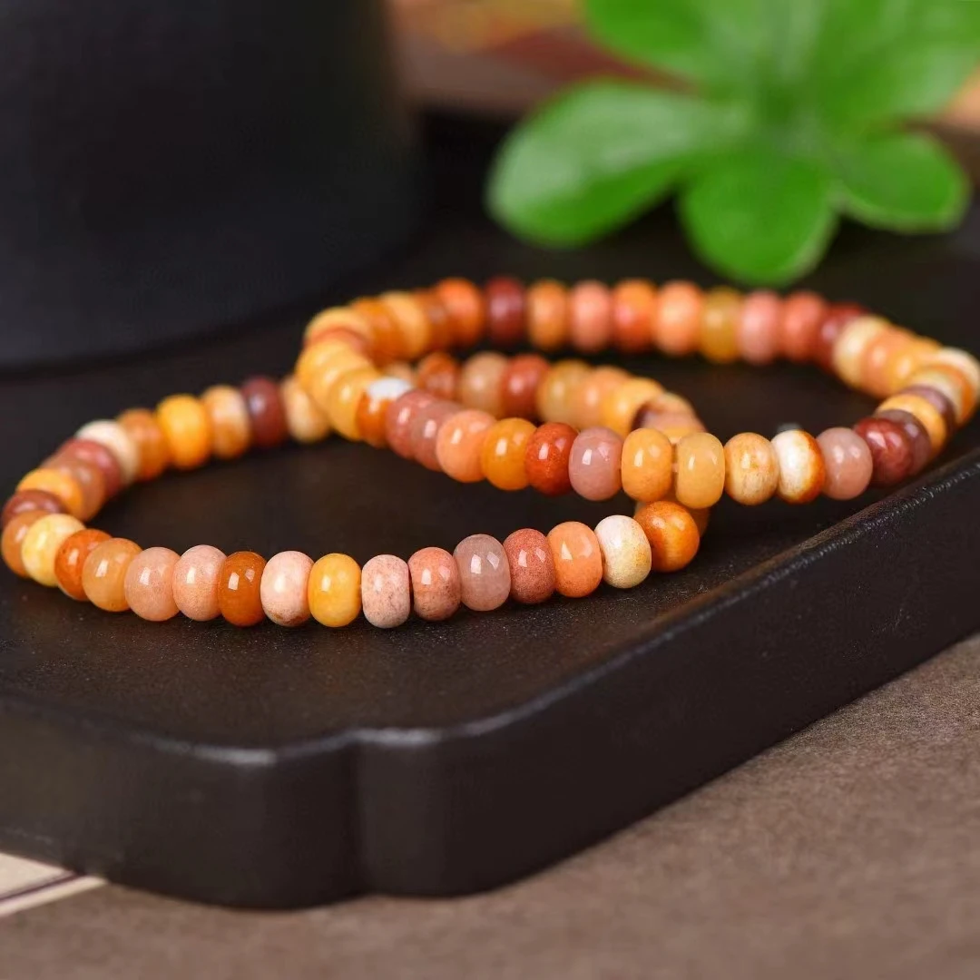 Gobi-Pulseira de Pedra Colorida Natural para Mulheres, Pulseiras Elásticas, Encantos Elegantes, Corrente Mão Gobi Jade, Amuleto Jóias Pedras Preciosas