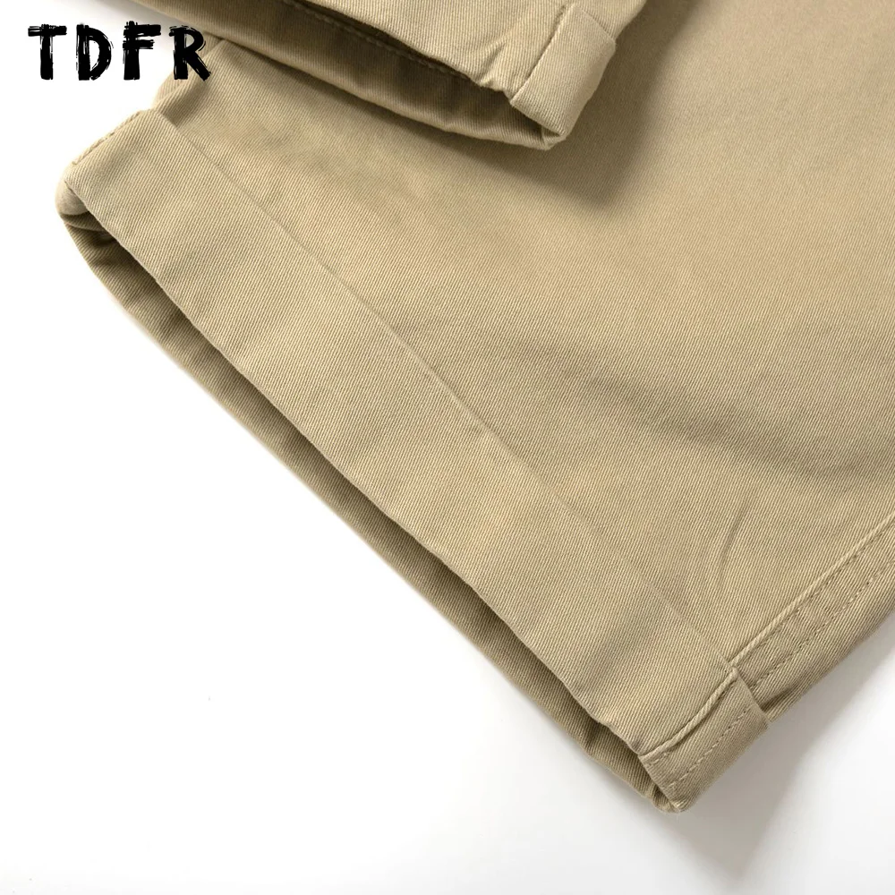 Solid Color Cargo Pants Mens with Belt Safari Style Casual Loose Wide Leg Pants Men Trousers