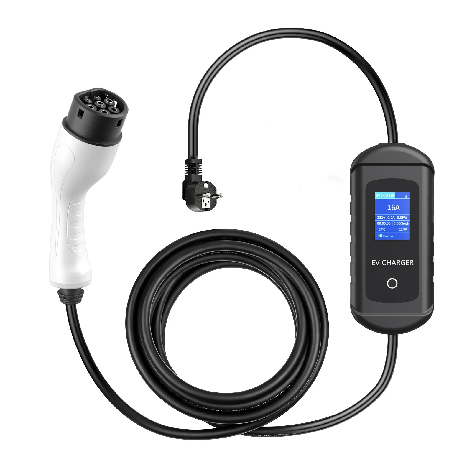 

Portable EV Charger Station GBT Type 2 3.5kw 7kw Level 2 AC 220v New Condition 16A 32A Mobile Home Charging