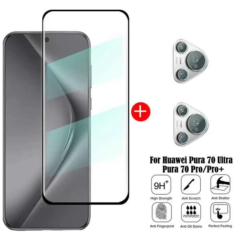 

For Huawei Pura 70 Ultra Glass Pura 70 Pro Tempered Glass 9H Full Curved Protective Screen Protetor For Pura 70 Pro+ Camera Film