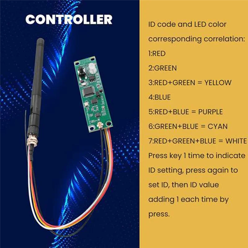 

A99E-2.4G DMX Wireless Controller PCB Module DMX512 Transmitter Receiver 2-In-1 DIY For Stage Lighting