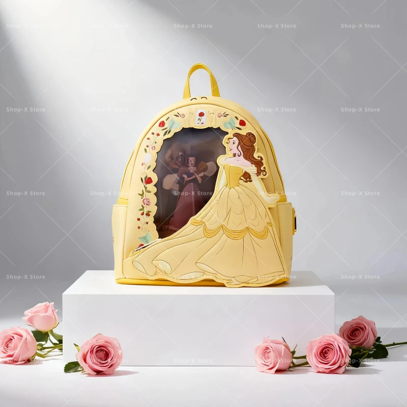 

Рюкзак Disney Loungefly Beauty And Beast Princess Belle, школьная сумка, модная универсальная повседневная сумка, подарок для девочки
