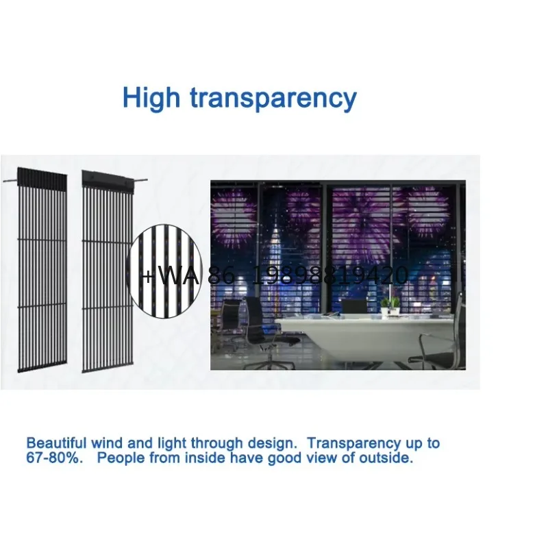 

Display Fixed Video Wall P25 Transparent Waterproof Led Panel Advertisement Display Building Facade Led Outdoor Grille Curtain