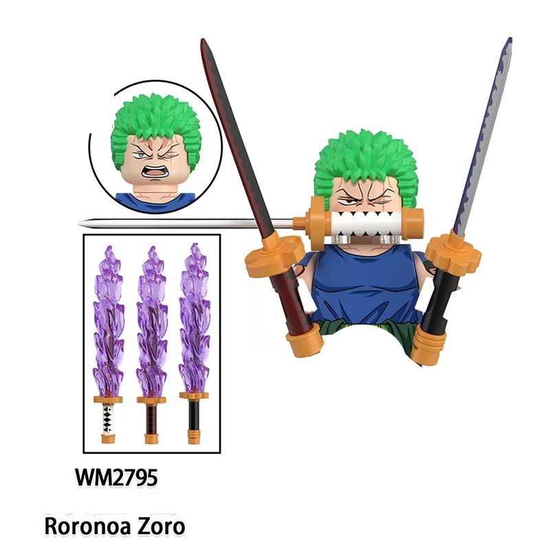 WM6193 Luffy Sanji Tony Zoro Nico Bouwstenen Japan Anime Bricks Poppen Mini Actie Speelgoed Figuren Monteren Blokken Kinderen Geschenken