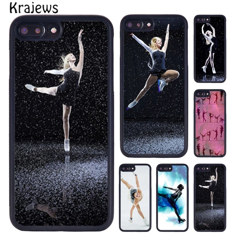 Krajews Figure Skating Dance Sport Phone Case For iPhone 16 15 14 X XR XS 11 12 mini 13 Pro MAX Plus cover shell coque