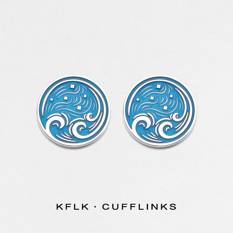 

KFLK Galaxy Shirt Cufflinks For Mens Brand Cuff links Wedding Women man Button High Quality New Arrival