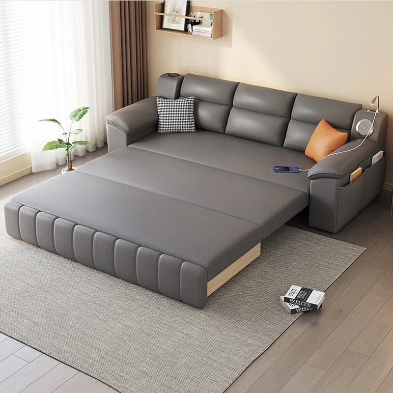 Minimalist Comfortable Unique Couches Foldable USB Designer Lounge Sofa Bed Modern Nordic Divani Da Soggiorno Trendy Furniture