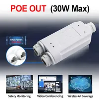 Waterproof POE 2 port Repeater IP66 10/100Mbps 1 To 2 PoE Extender With IEEE802.3af/at 48V Outdoor For POE Switch Camera 2